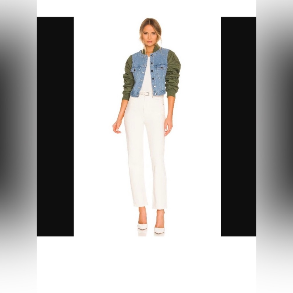 Veronica Beard Blue and Green Jean Jacket